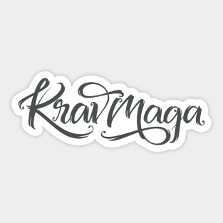 Krav Maga Dark Script Sticker